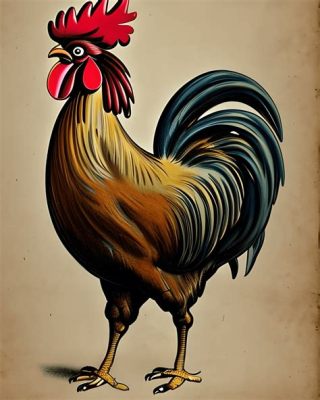 Le Coq Fier: Une Étude Vibrant en Terre Cuite et Ornementation Géométrique Audacieuse!